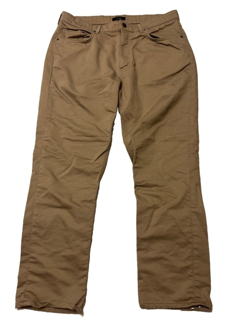 Men’s Quince Tan Pants Cotton Blend Size 34 X 30 Straight Leg Travel Pants